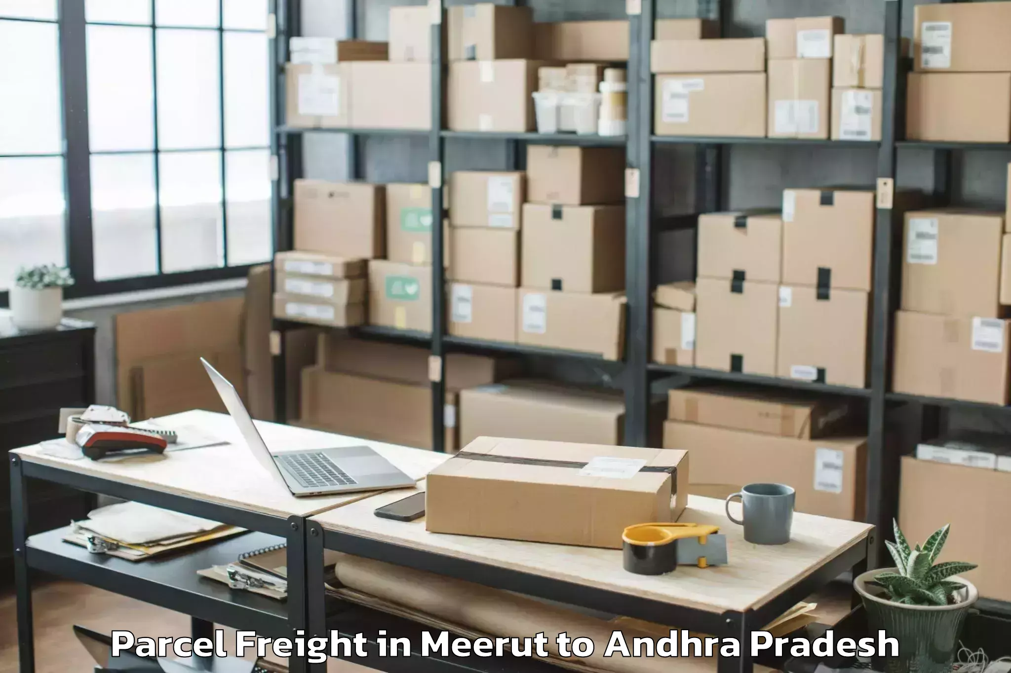 Comprehensive Meerut to Cherukupalle Arumbaka Parcel Freight